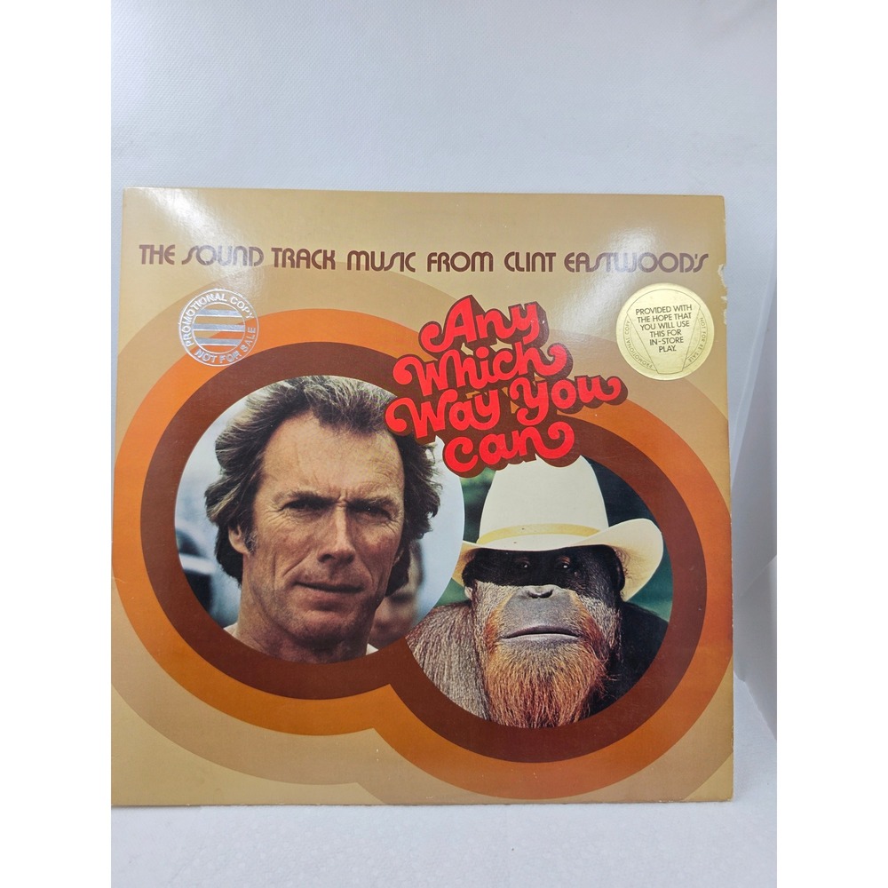 Any Which Way You Can Soundtrack Vinyl LP Clint Eastwood Promo Ray Charles 1980